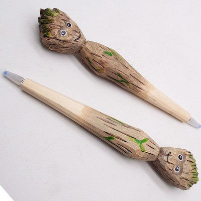 Ballpoint Pen Bamboo Wood Carving Animal Pen Panda Wood Pen ShiD003