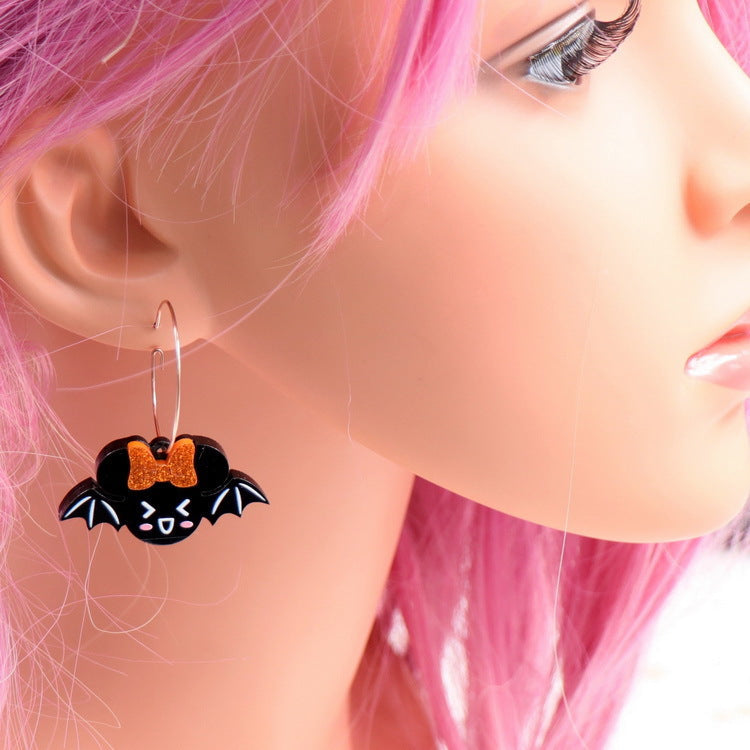 Acrylic Bat Earrings （Minimo de compra 5） MYA-XiaoY017