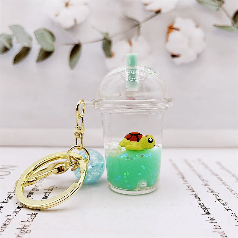 PVC cartoon floating oil keychain MYA-DMF010