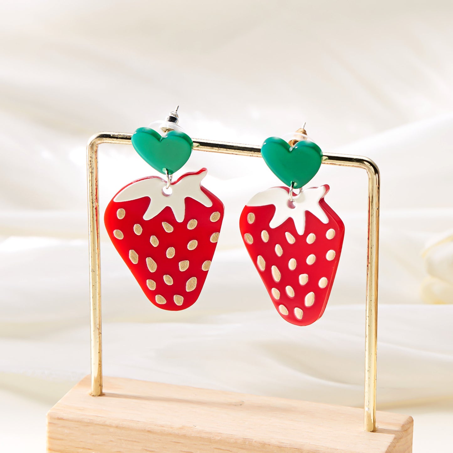 Alloy Fresh Strawberry Earrings MIC-ChuY012