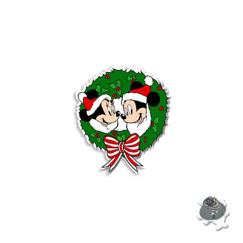 Alloy cartoon Christmas brooch (Minimo de compra 5) MIC-XiangL098