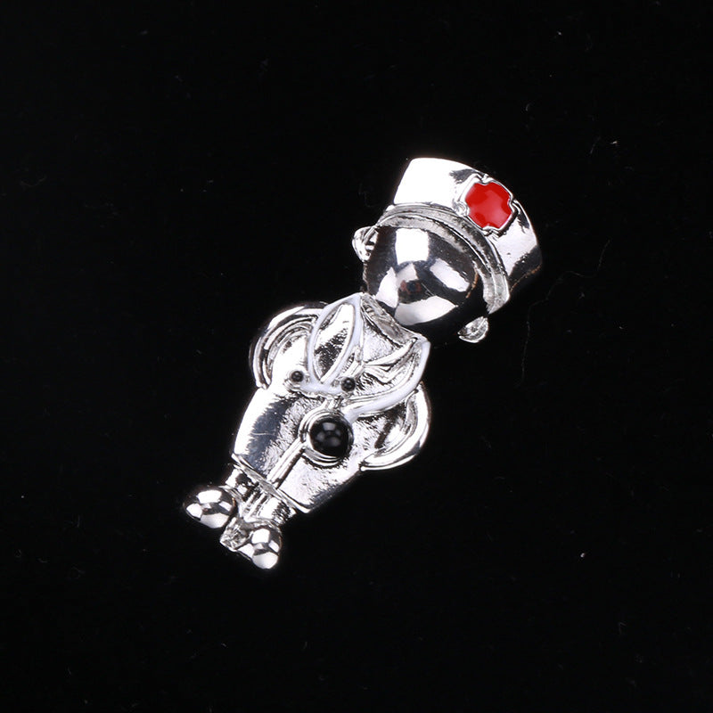 Alloy doctor shaped brooch (Minimo de Compra 3) MIC-MeiM001