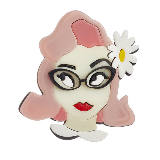 Acrylic splicing glasses short hair beauty brooch MYA-XiY013