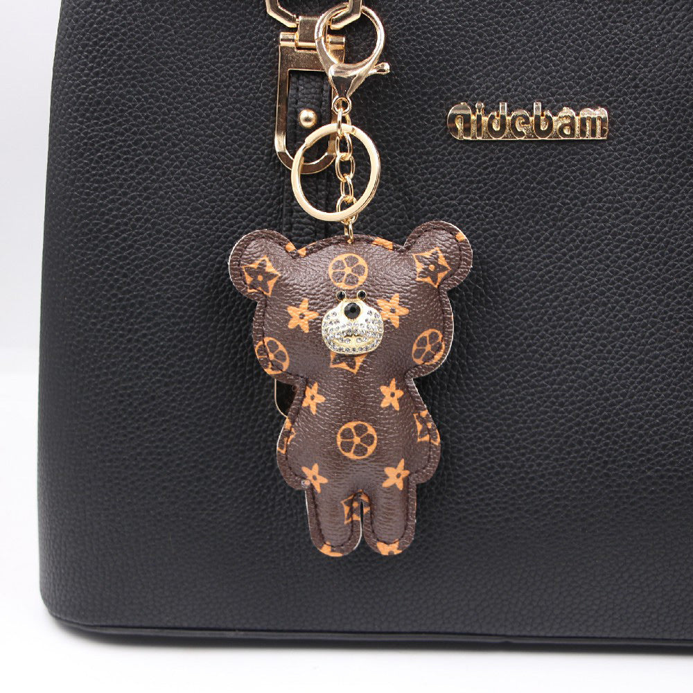 PU Leather Cartoon Bear Keychain MIC-Zuge047