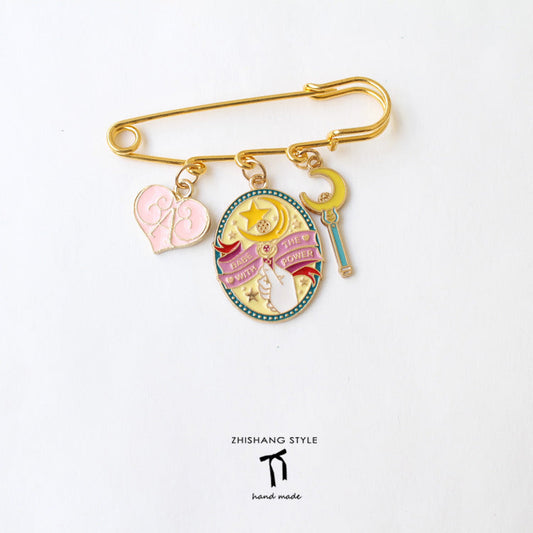 Cartoon Alloy Girl Brooch (Minimo de Compra 2)  MIC-ZhiS014