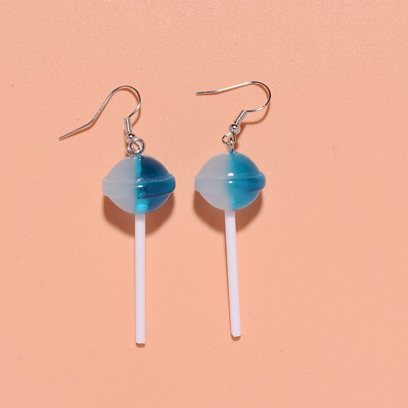 Resin round lollipop earrings MIC-XunT001