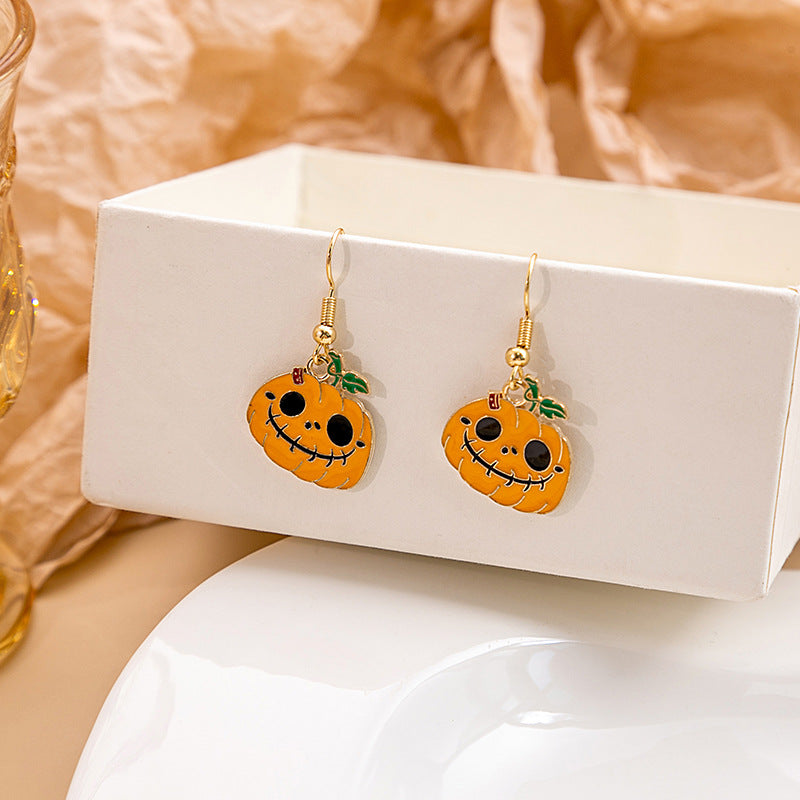 Acrylic Halloween Skull Eyeball Earrings MIC-MDD049