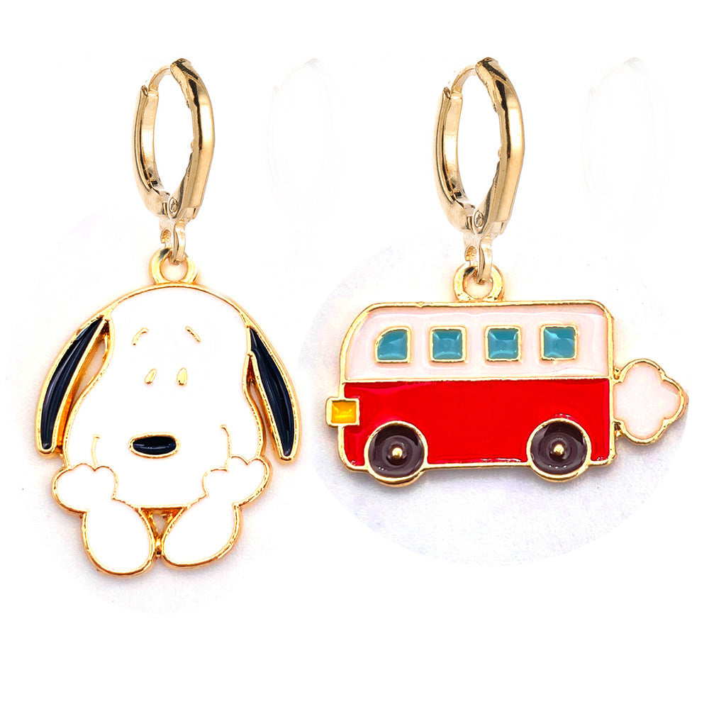 Alloy car puppy earrings MIC-ChenY002