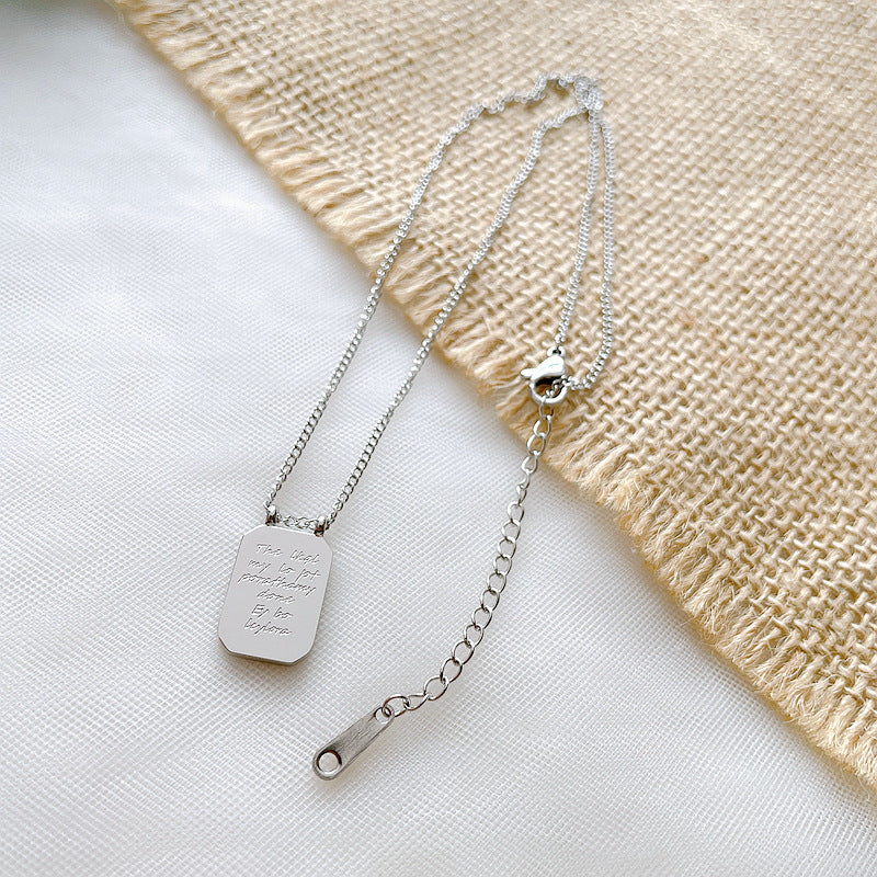 Titanium Square Necklace MIC-YaR009