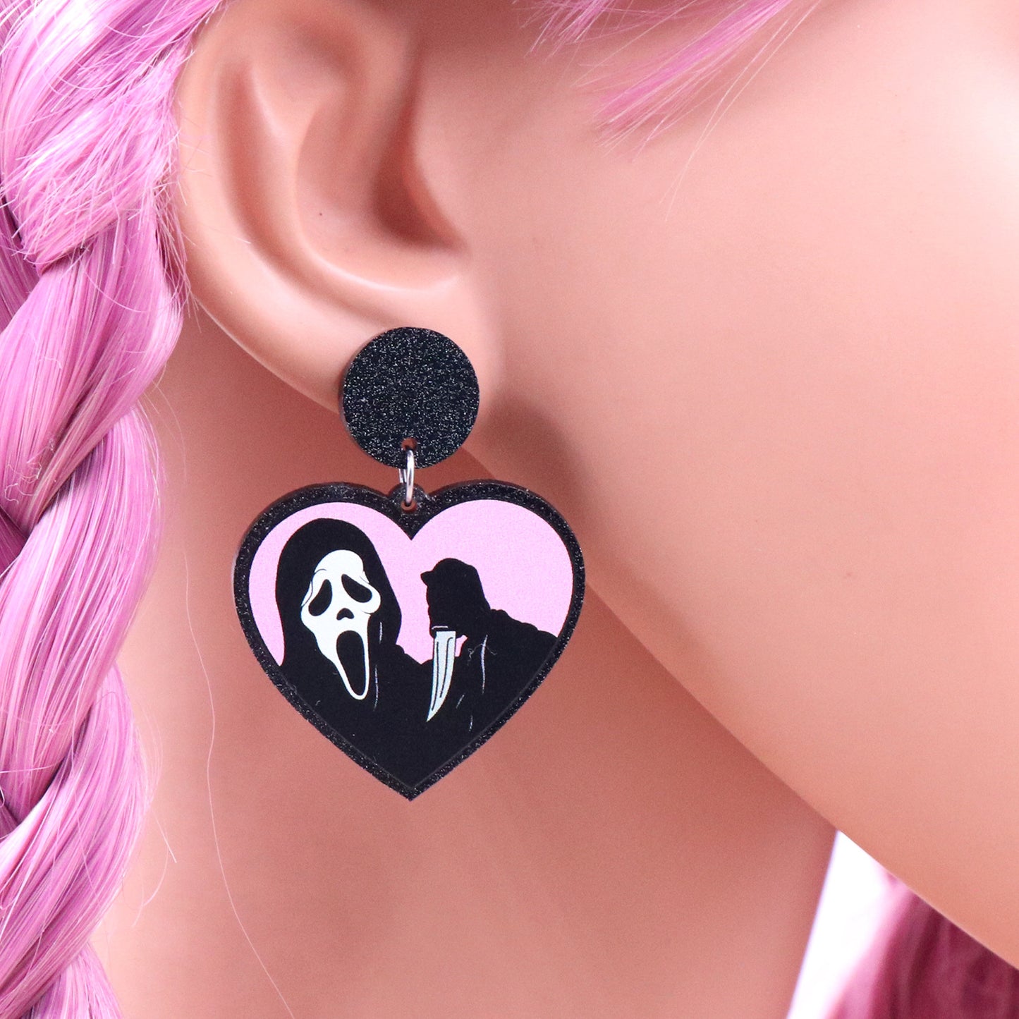 Acrylic Halloween Love Ghost Earrings (Minimo de compra 5) MIC-XiaoY048