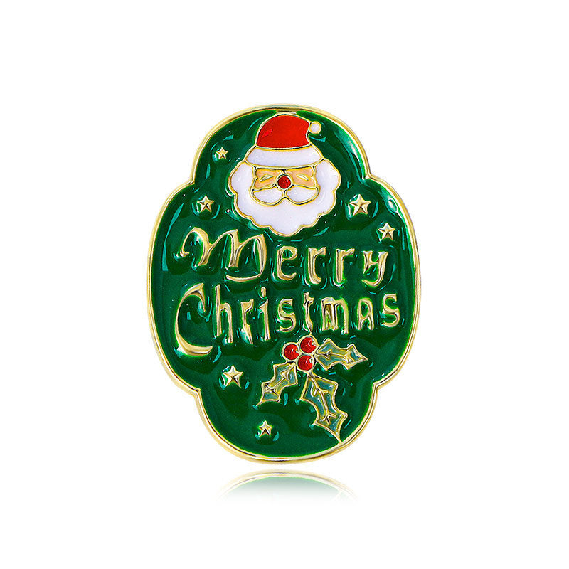 Alloy cartoon Christmas brooch (Minimo de Compra 2) MIC-WeiD005