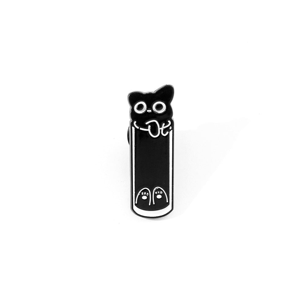 Alloy black kitten brooch (Minimo de Compra 2) MIC-ZhuoL019