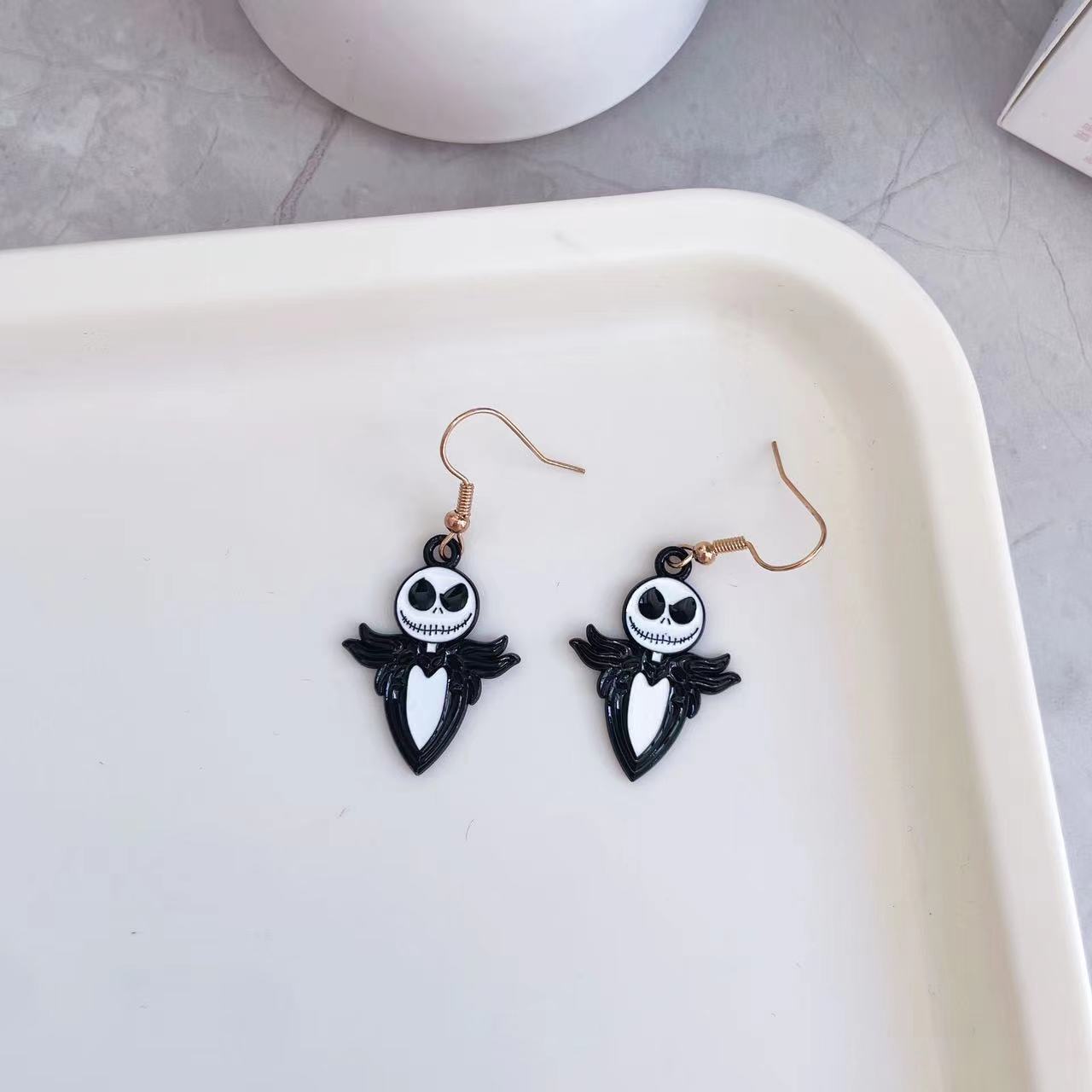 Alloy Halloween pumpkin skull earrings (Minimo de compra 2) MIC-MingX013