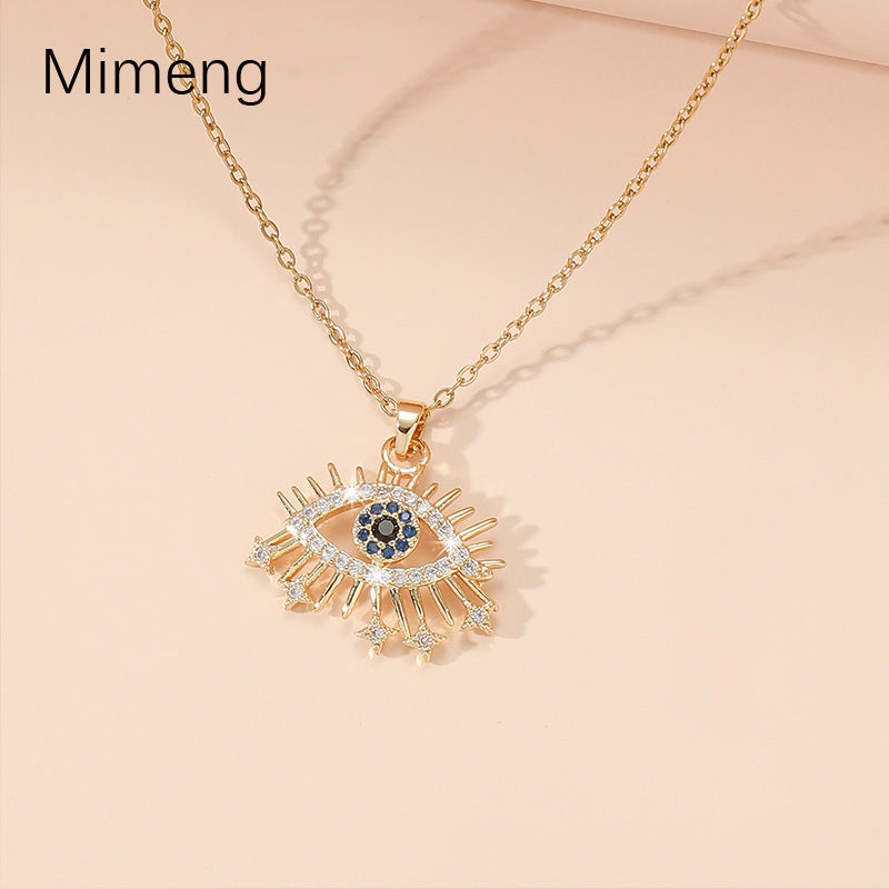 Metal Demon Eye Necklace (Minimo de Compra 2)  MIC-WeiL001