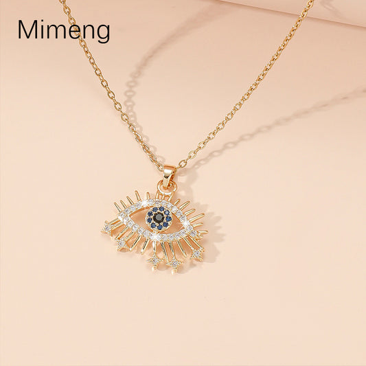 Metal Demon Eye Necklace (Minimo de Compra 2)  MIC-WeiL001