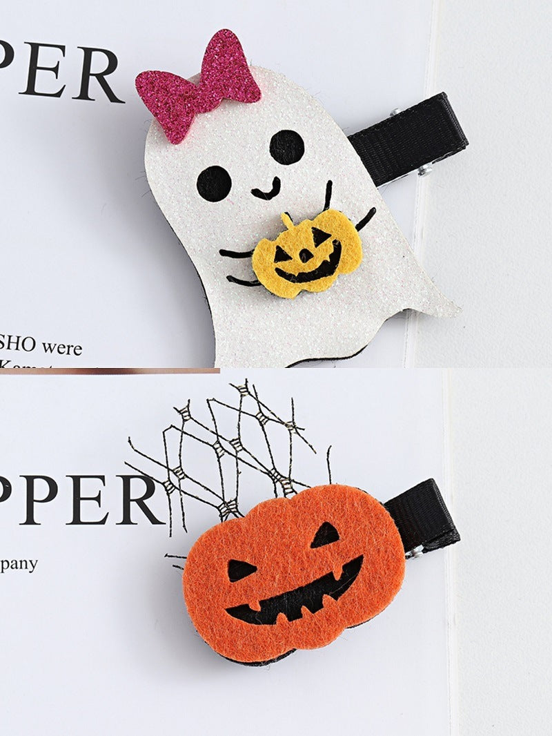 Plastic Halloween Pumpkin Ghost Hand Hair Clip MIC-JieD029