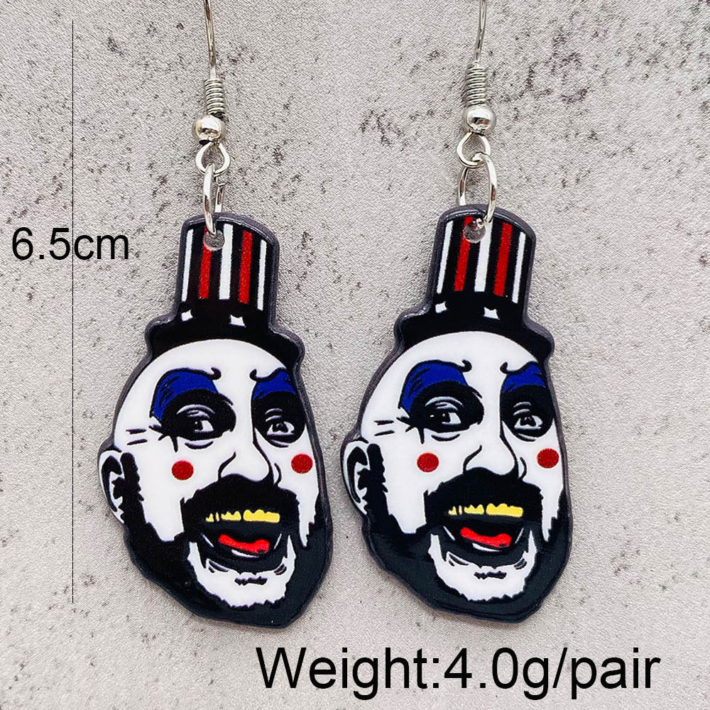 Acrylic Love Skull Earrings (Minimo de Compra 2) MIC-ChenY036