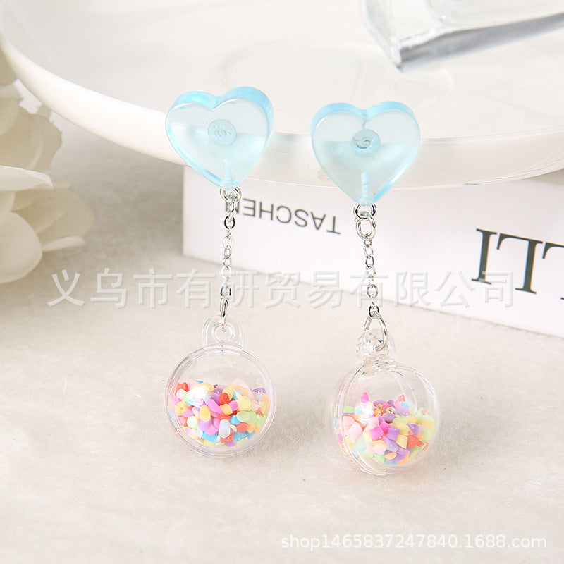 Alloy cartoon cute heart earrings (Minimo de Compra 3) MIC-YouY034