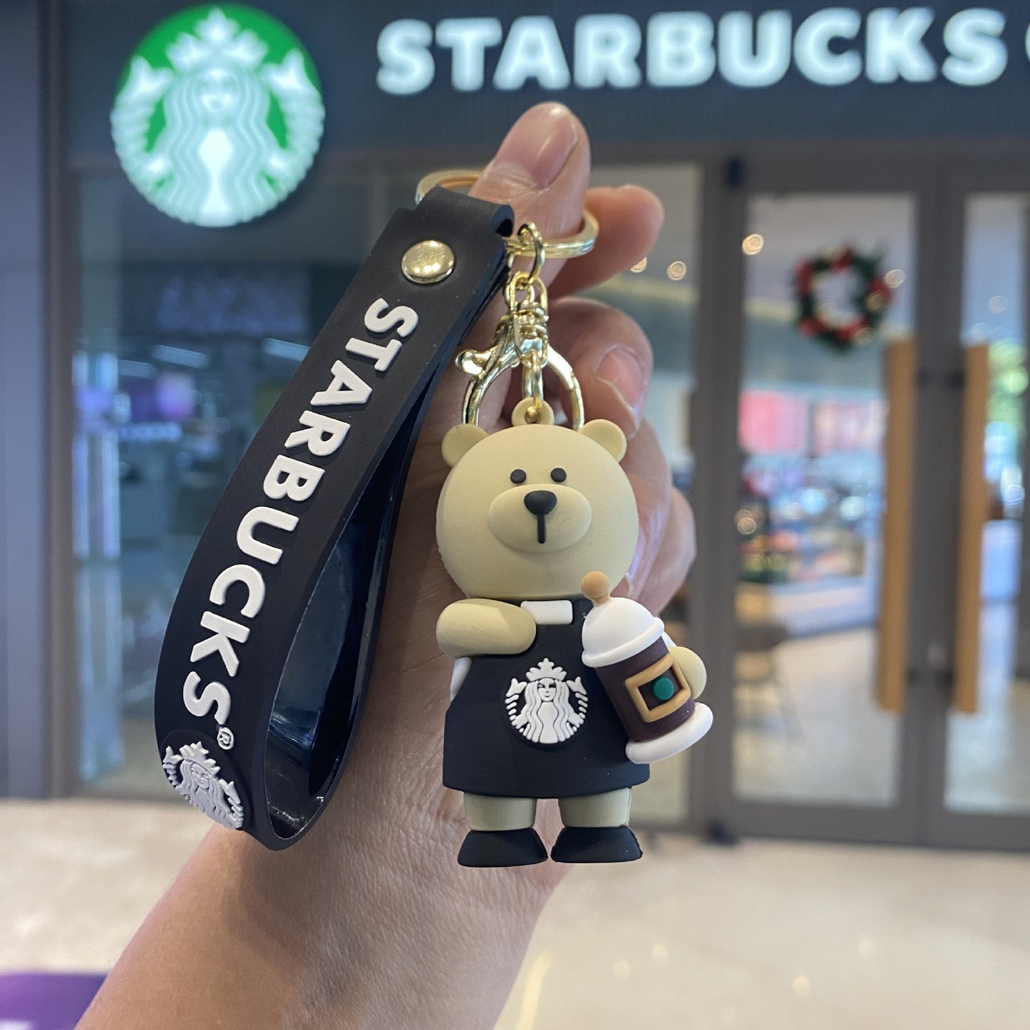 PVC cartoon Starbucks milk tea cup keychain MIC-PengY050