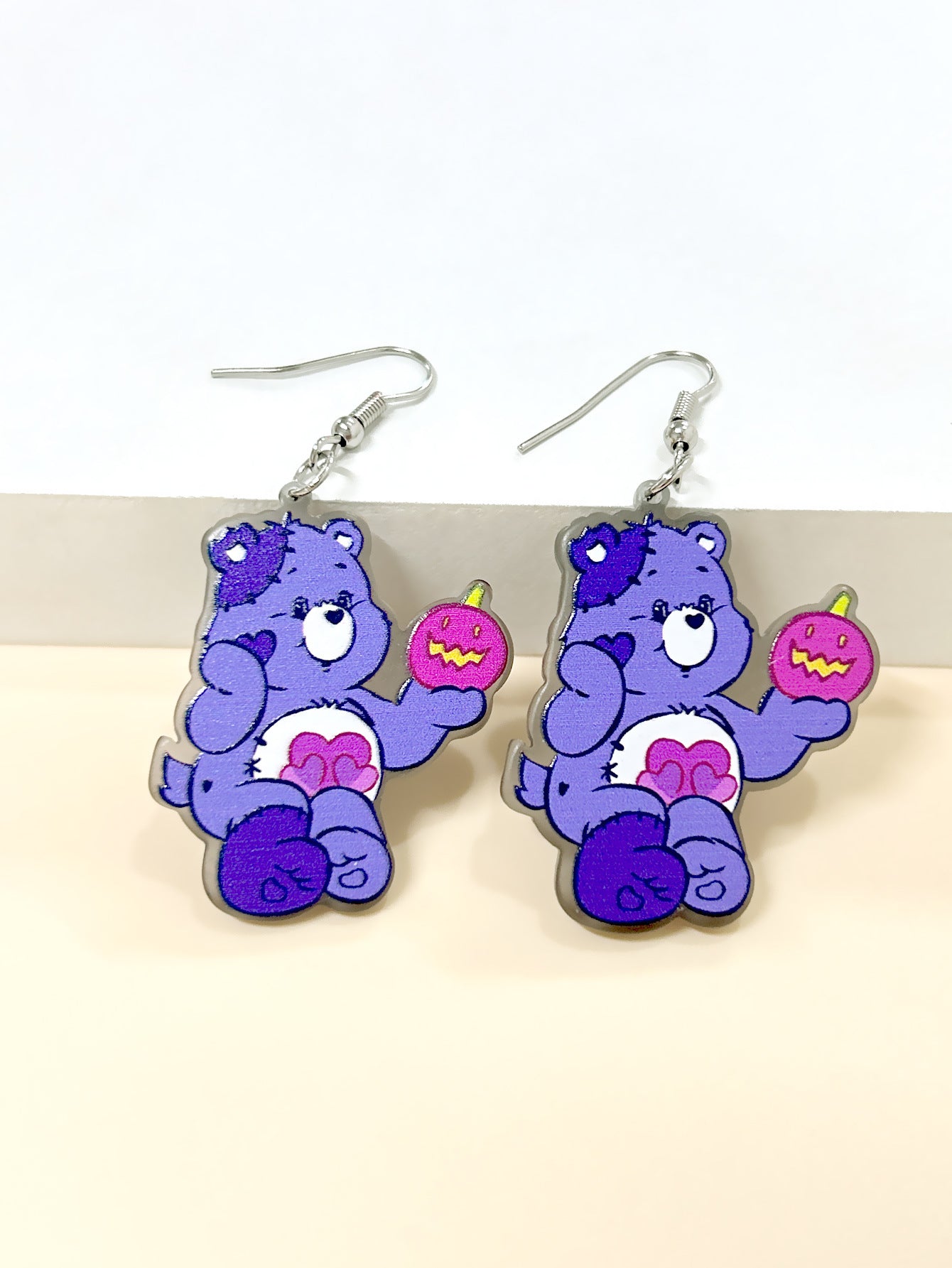 Alloy Purple Love Pumpkin Earrings MYA-ABL035