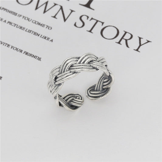 S925 sterling silver vintage ring US-JiaY005