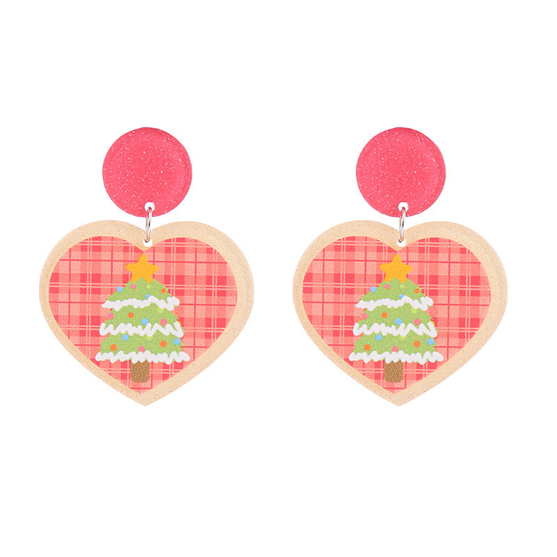 Acrylic Snowflake House Earrings (Minimo de Compra 2) MIC-ChouT032