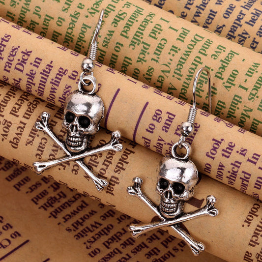 Alloy Skull Pirate Earrings MYA-AnM001