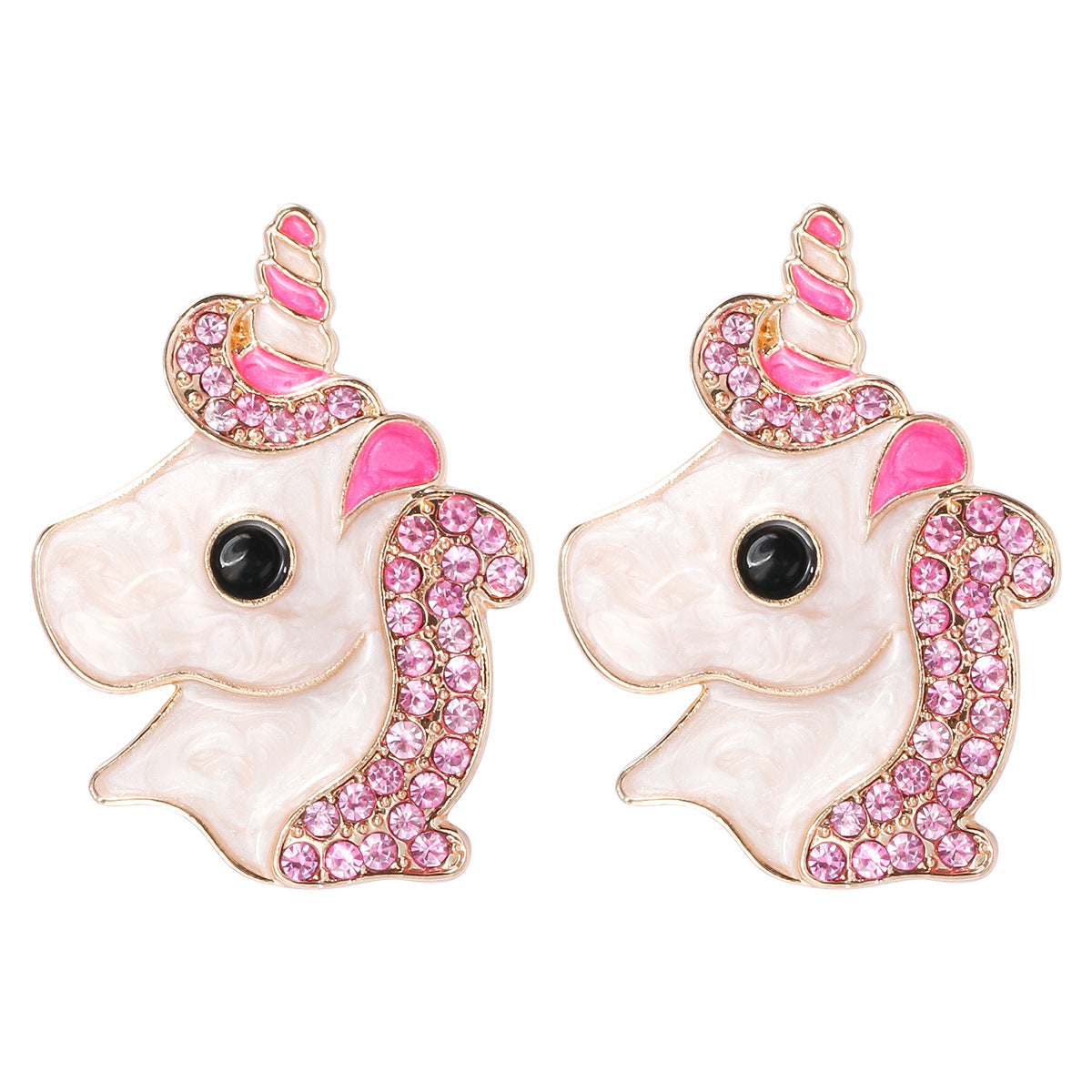 Alloy Candy Animal Unicorn Earrings MIC-JuJ012