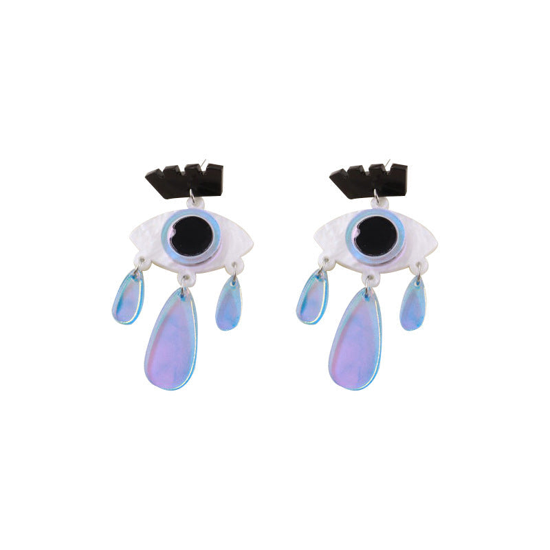 Acrylic Halloween Funny Eyes Earrings （Minimo de compra 2） MIC-OuG015