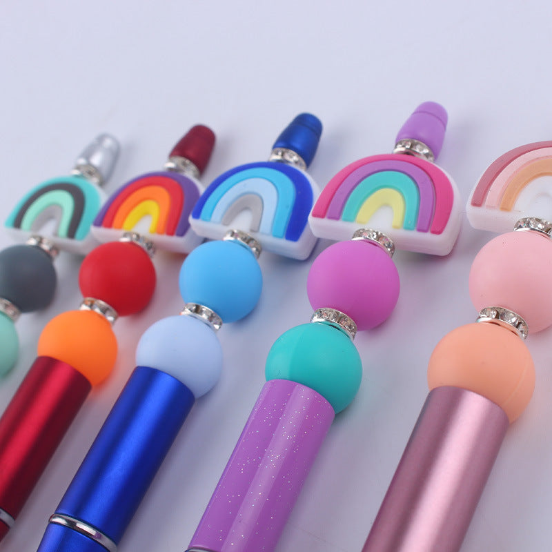 Handmade Rainbow Silicone DIY Bead Pen GuangTian002