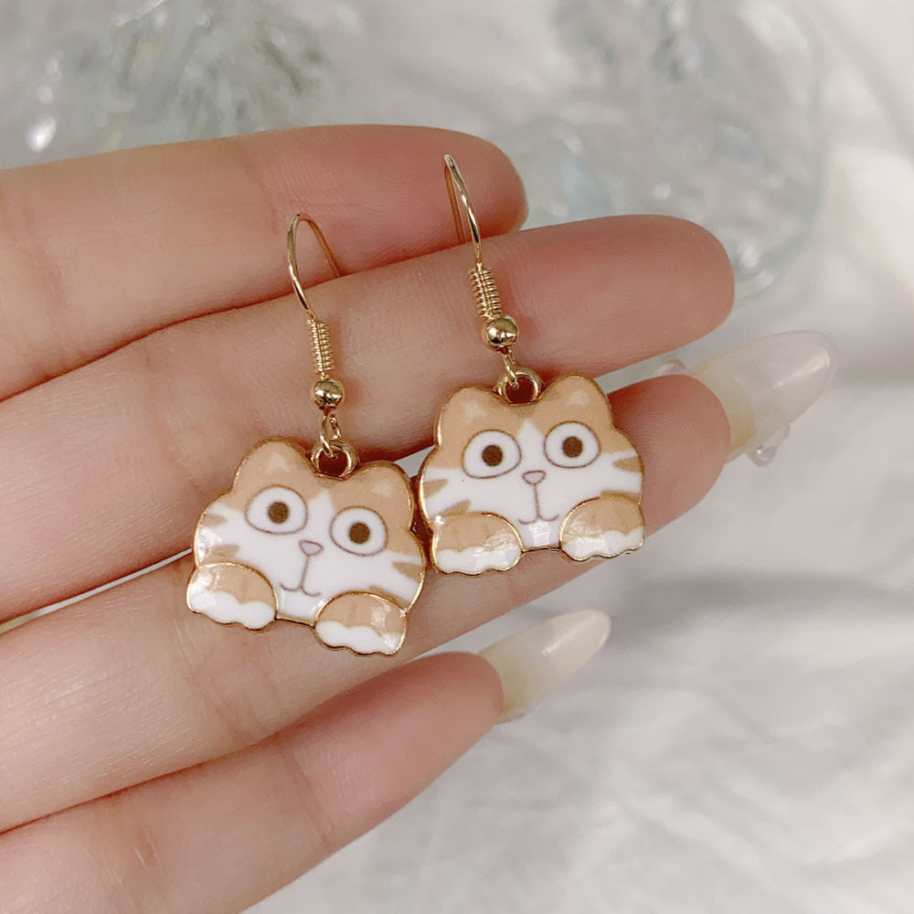 Acrylic cartoon cat earrings (Minimo de compra 2) MYA-YiD035