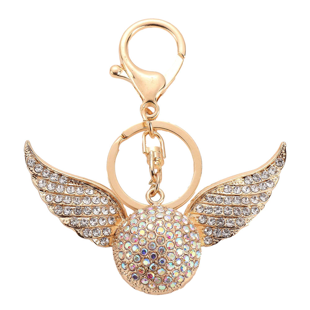 Diamond angel wing key ring  (Minimo de compra 2) MIC-ChaoK005