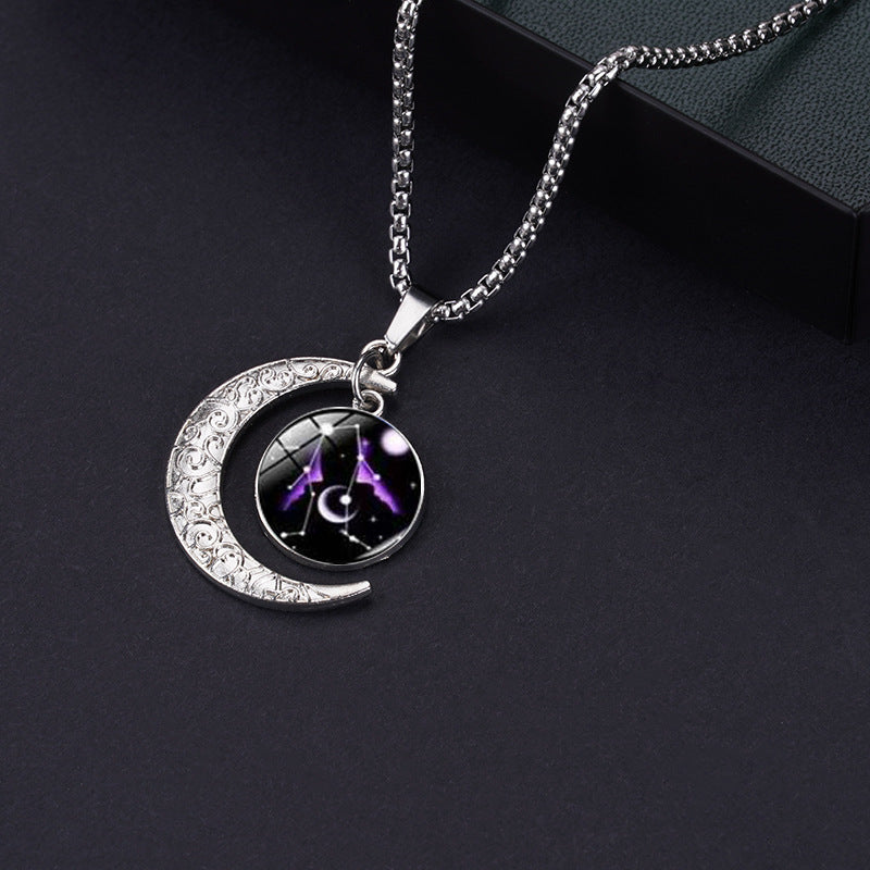 Necklace Stainless Steel Zodiac Moon Minimo de compra 2 YonY001