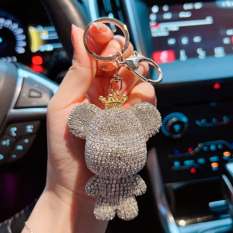 Diamond cartoon big bear keychain  （Minimo de compra 2） MYA-LianX012