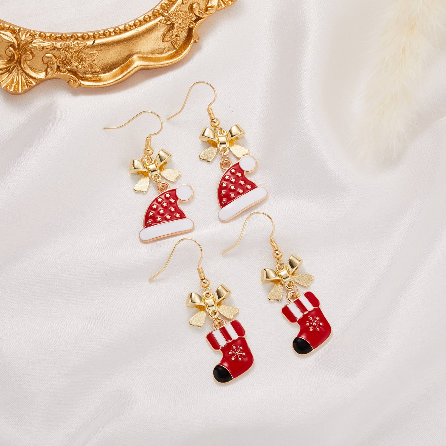 Alloy Christmas earrings (Minimo de Compra 2)  MIC-YingH003