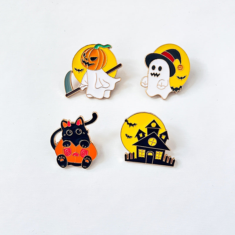 Alloy Halloween Funny pumpkin brooch (Minimo de compra 6) MIC-ShengM005