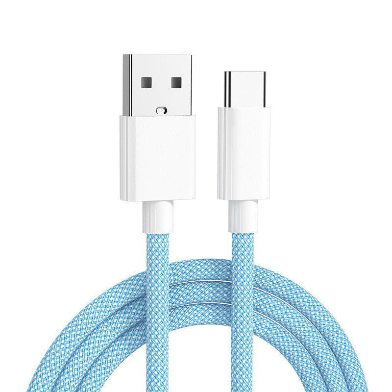 TPE fast charging color woven data cable (Minimo de compra 2) MIC-TengF006