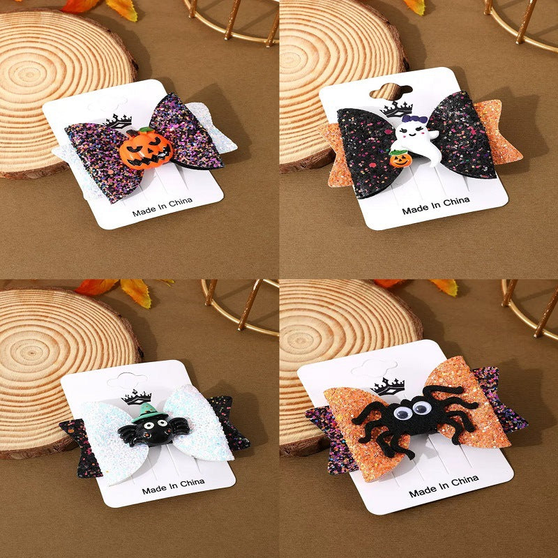 Plastic Halloween bow hair clip MIC-JieD030