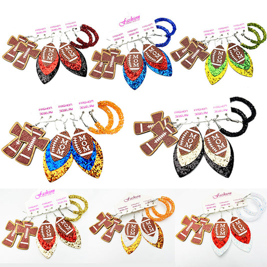 Alloy acrylic sports rugby earrings (Minimo de compra 2) MIC-HeY001