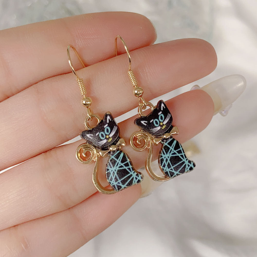 Acrylic cartoon cat earrings (Minimo de compra 2) MYA-YiD035