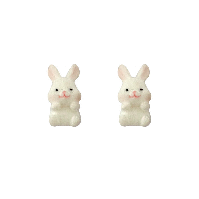 Acrylic Rabbit Carrot Earrings MIC-ErY002