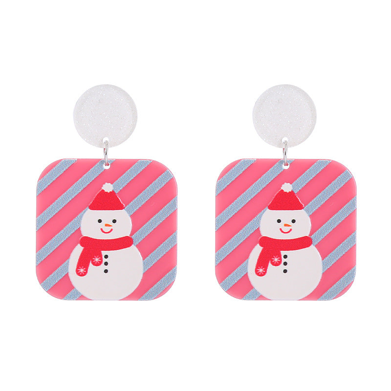 Acrylic Snowflake House Earrings (Minimo de Compra 2) MIC-ChouT032