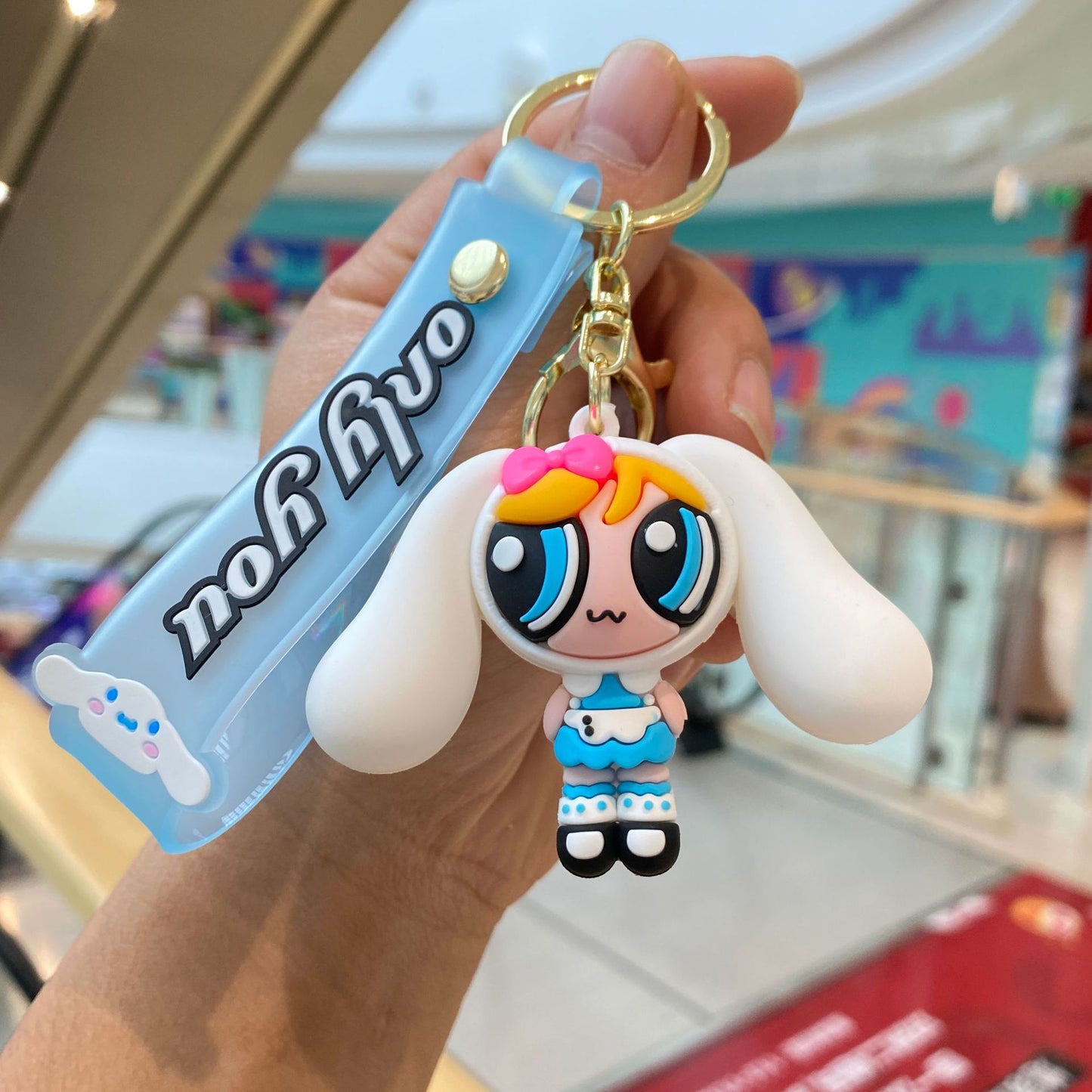 PVC cartoon flying female police keychain MIC-PengY041