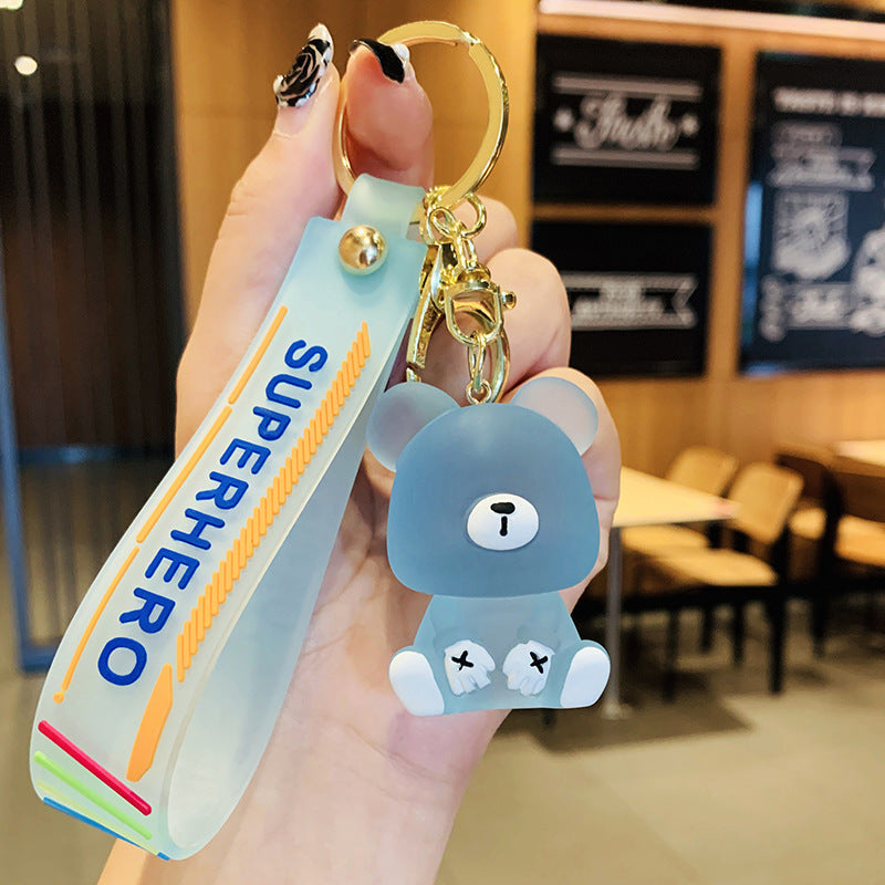 Keychain Resin PVC Metal Transparent Crystal Palm Bear Minimo de compra 2 MIC-YiChang005