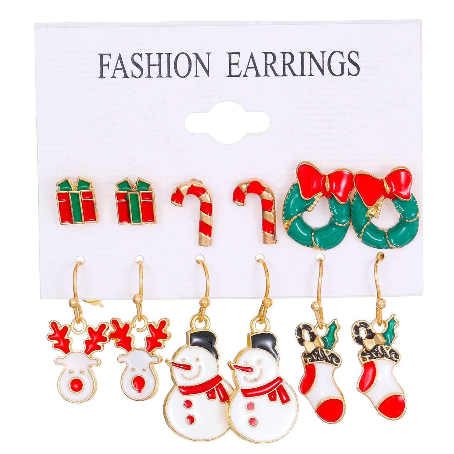 Alloy Christmas Bell Elk Earrings (Minimo de Compra 2) MYA-MiaoY094