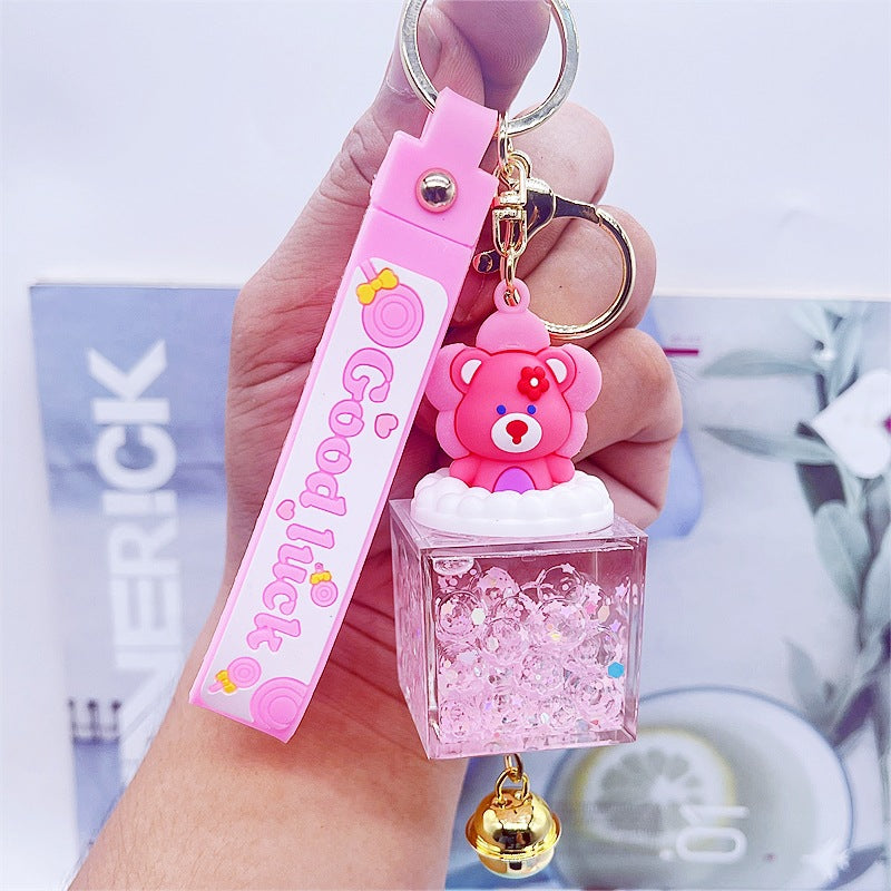 PVC cartoon floating oil keychain MYA-DMF013