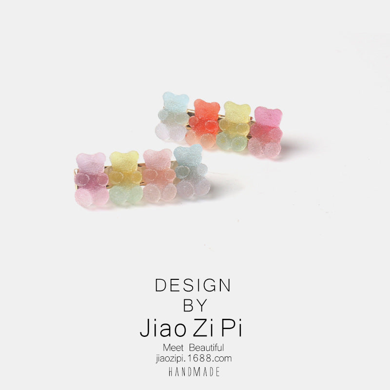 Resin bear gummy hair clip (Minimo de Compra 2) MIC-JZP027