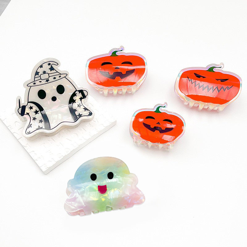 Plastic Halloween Ghost Hair Clip (Minimo de Compra 10) MIC-HangX003