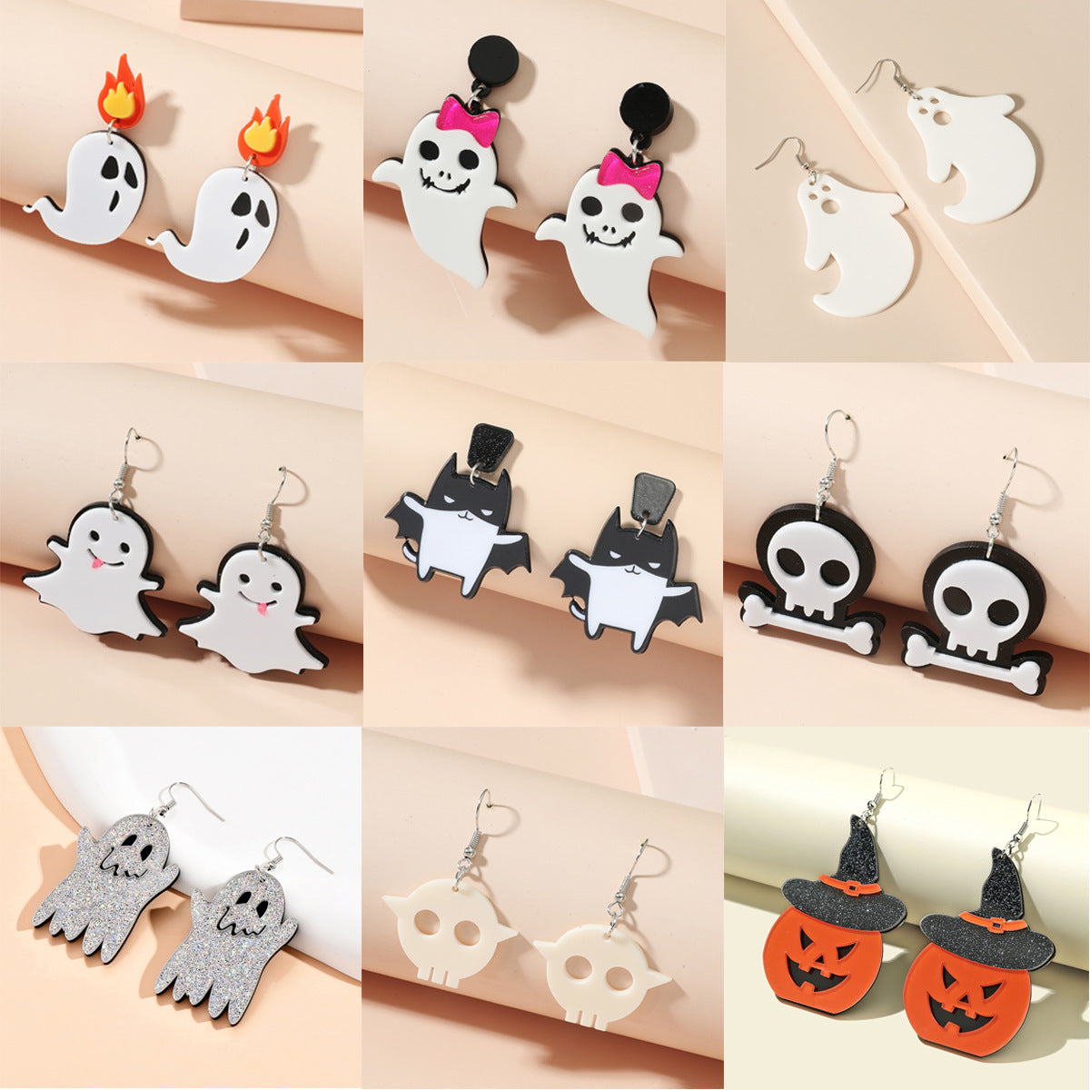 Acrylic New Halloween Collection Earrings (Minimo de compra 2) MIC-GanL033