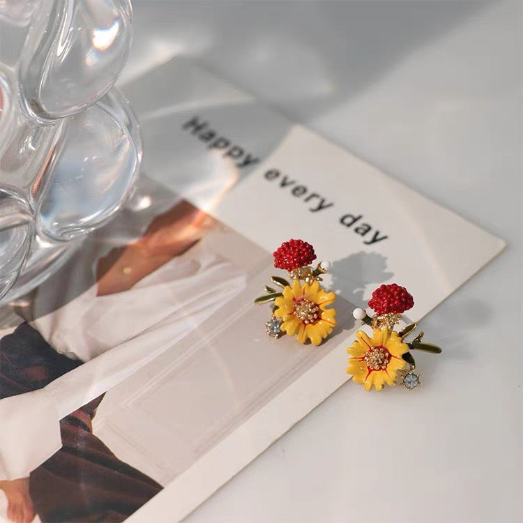 Alloy minimalist and fashionable earrings MIC-BiX010